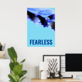 Poster Oigle sans peur Motivational Courage Artwork (Bureau à domicile)