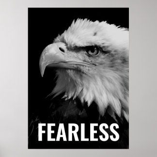 Poster Oigle sans peur Motivational Courage Artwork