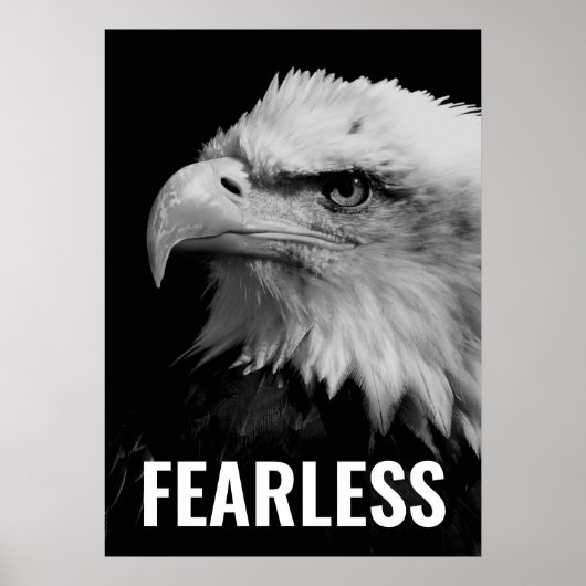 Poster Oigle sans peur Motivational Courage Artwork (Devant)