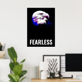 Poster Oigle sans peur Motivational Courage Artwork (Bureau à domicile)