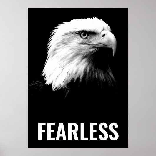 Poster Oigle sans peur Motivational Courage Artwork (Devant)