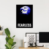 Poster Oigle sans peur Motivational Courage Artwork (Bureau à domicile)