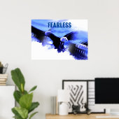 Poster Oigle sans peur Motivational Courage Artwork (Bureau à domicile)
