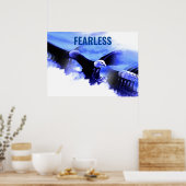 Poster Oigle sans peur Motivational Courage Artwork (Cuisine)