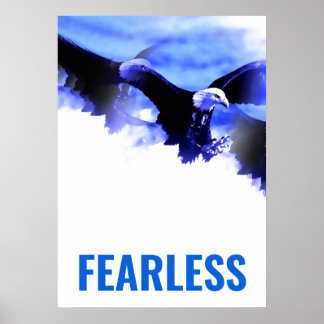Poster Oigle sans peur Motivational Courage Artwork