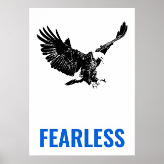 Poster Oigle sans peur Motivationnel Courage Pop Art