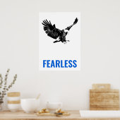 Poster Oigle sans peur Motivationnel Courage Pop Art (Cuisine)