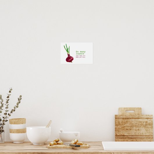 Poster Oignon compliqué (Cuisine)