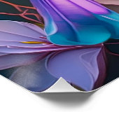 Poster Oiseau à poitrine jaune violet (Coin)