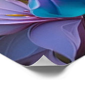 Poster Oiseau à poitrine jaune violet (Coin)