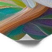 Poster Oiseau à poitrine rouge à bec rose (Coin)