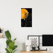 Poster oiseau à silhouette (Bureau à domicile)