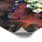 Poster Oiseau à tête bleue (Coin)