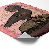 Poster Oiseau à tête vintage (Coin)