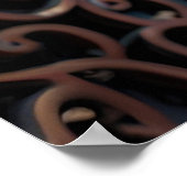 Poster Oiseau à travers la porte ornée (Coin)