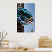 Poster Oiseau à travers la porte ornée (Cuisine)