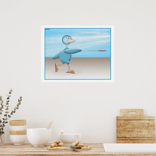 Poster Oiseau bleu (Cuisine)