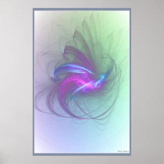 Poster Oiseau bleu de grâce