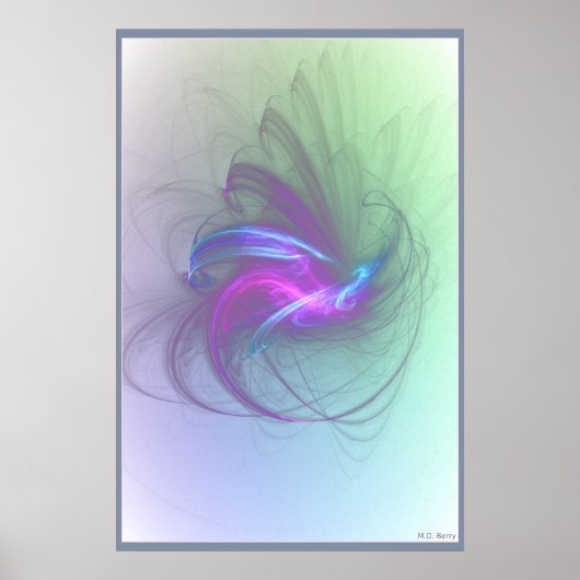 Poster Oiseau bleu de grâce (Devant)