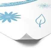 Poster Oiseau Bleu Paisley (Coin)