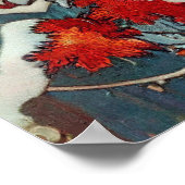 Poster Oiseau cardinal rouge dans la neige (Coin)