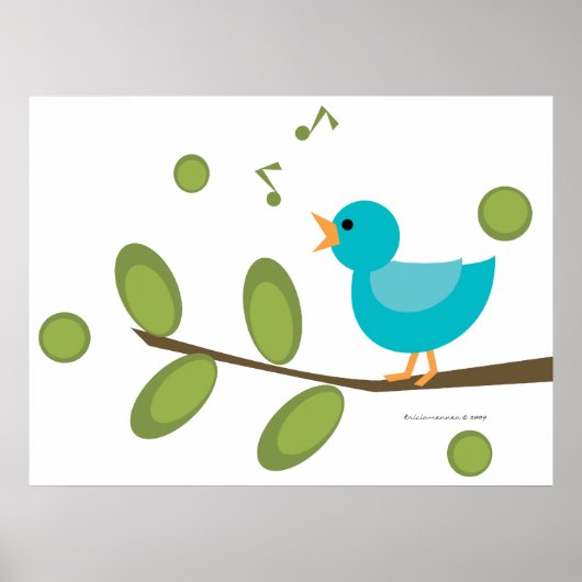 Poster Oiseau chanteur (Devant)