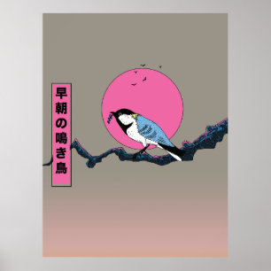 Poster Oiseau chanteur de matinée