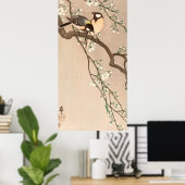 Poster Oiseau chevalier asiatique japonais (Bureau à domicile)