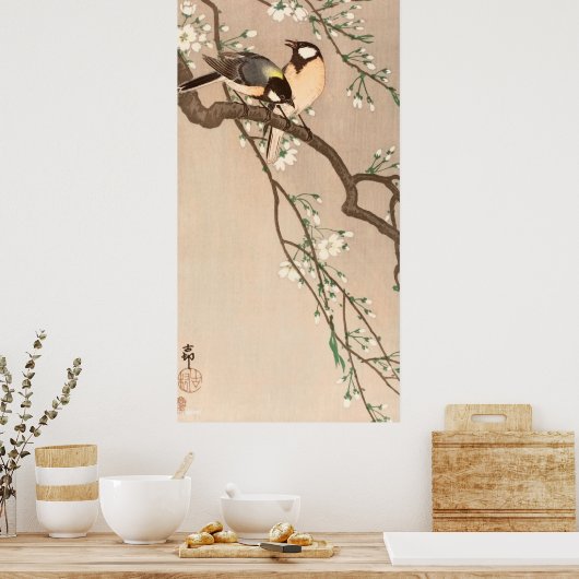 Poster Oiseau chevalier asiatique japonais (Cuisine)