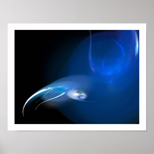 POSTER OISEAU CLAIR EN BLEU (Devant)