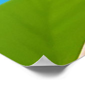 Poster Oiseau Coloré sur Branche en Fleurs (Coin)