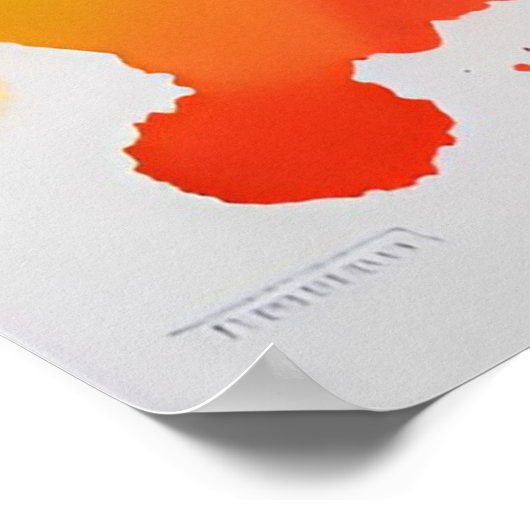 Poster Oiseau couleur aquarelle (Coin)