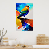 Poster Oiseau couleur aquarelle (Cuisine)