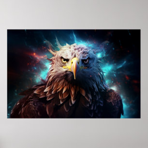 Poster Oiseau d'aigle Majestic Wilderness Surréaliste