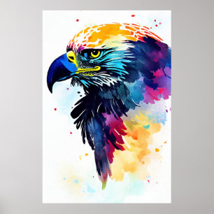 Poster Oiseau d'aigle Nature sauvage Couleur d'animal Pei