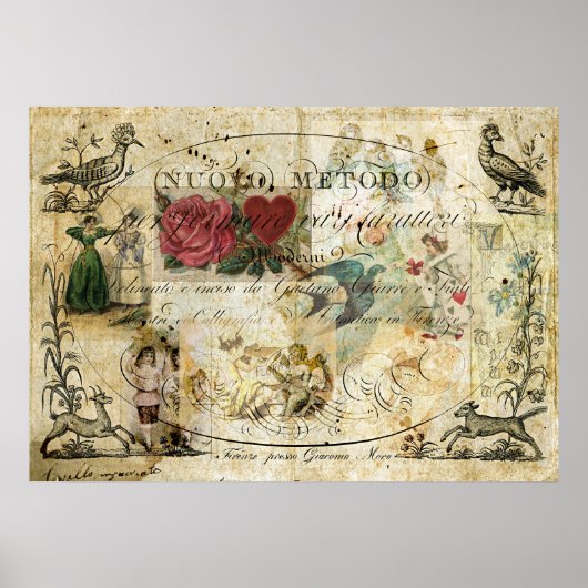 Poster Oiseau dans la main (Devant)