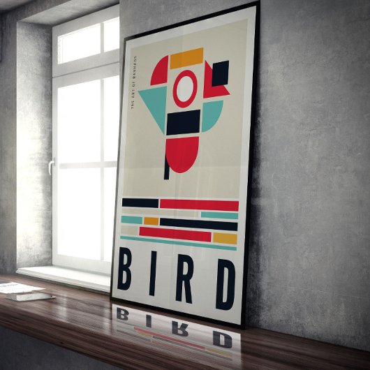 Poster Oiseau dans l'art du Bauhaus.