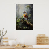 Poster Oiseau dans l'impression murale de la forêt, oisea (Cuisine)