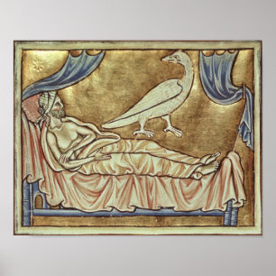 Poster Oiseau de Caladrius, réputé pour prédire