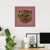Poster oiseau de chouette décoratif (Bureau à domicile)