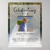 Poster Oiseau de cygne Fête de la vie Photo Funérailles (Devant)