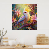 Poster Oiseau de fantaisie Perruche à aile iridescente (Cuisine)