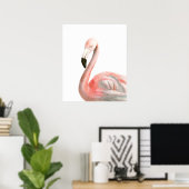 Poster Oiseau de Flamant rose tropical (Bureau à domicile)