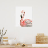 Poster Oiseau de Flamant rose tropical (Cuisine)