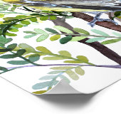 Poster Oiseau de Goldfinch dans le désert Aquarelle Art (Coin)