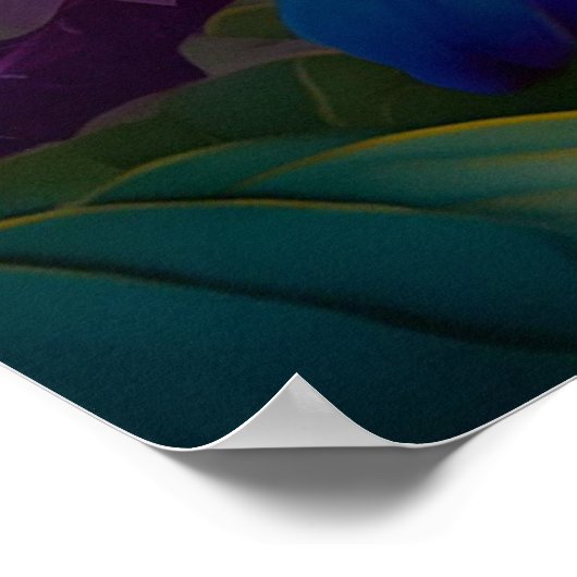 Poster Oiseau de Jay Imaginaire vert (Coin)