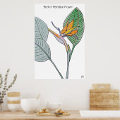 Poster Oiseau de la Fleur du Paradis (Cuisine)