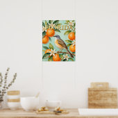 Poster Oiseau de l'État de Floride et nature de fleur d'o (Cuisine)
