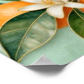 Poster Oiseau de l'État de Floride et nature de fleur d'o (Coin)