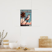 Poster Oiseau de l'État de Floride - Moqueur polyglotte V (Cuisine)